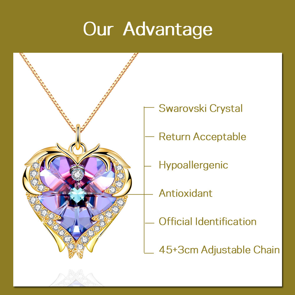 Hypoallergenic Rose Gold 18 Inch 8.2 Gram Solid Silver Heart Pendant Necklace