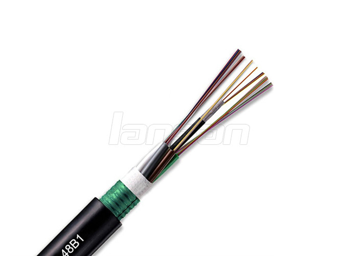 500N Double PE Fiber Optic Cable GYTA53 OM3 Multimode Cable 1000M/ Roll