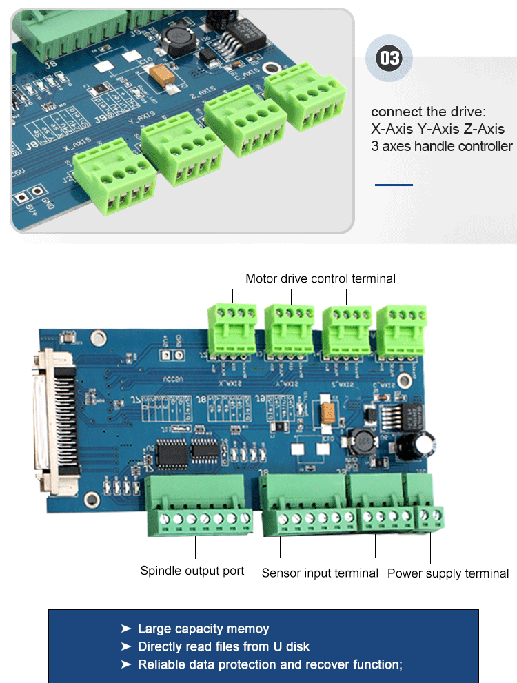 3 Axis DSP 0501 CNC Router Handle for Controlled Axis Number and Long Service Life