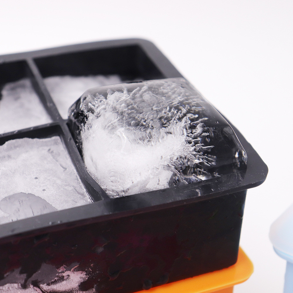 Silicone Ice Cube Trays 3 Pack - Large Size Silicone Ice Cube Molds With Leak Proof Removable Lid Square Ice Cube Tray And BPA Free For Cocktail