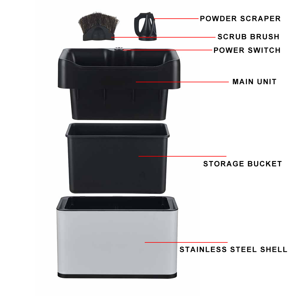 58mm Automatic Espresso Grounds Cleaner For Barista Tools Electric Grounds Cleaning Box