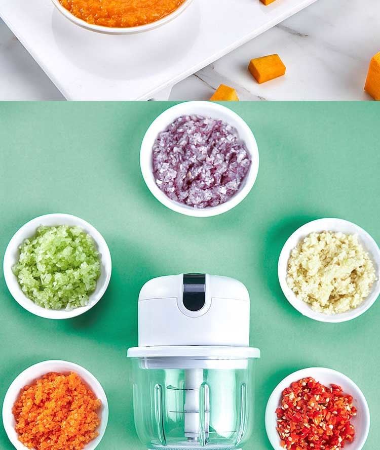 Colorful Vegetable Chopper 350ml Capacity Bowl For Food Processing