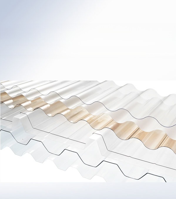 UV Protection 50um 0.8mm Polycarbonate Transparent Corrugated Wave Roofing Sheet