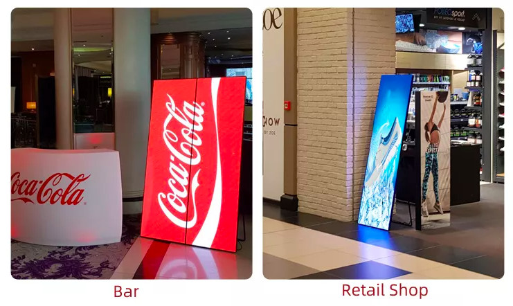 Floor Standing WIFI Control Poster Led Display Light Weight Magic Digital Mirror P2.5