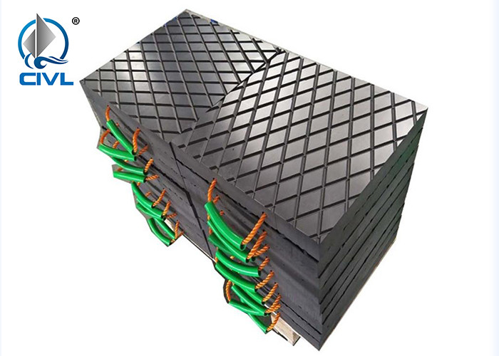 Crane Wear Pad / UHMWPE Cushion Block / Crane Pump Truck Outrigger Base Plate Anti Skid Wear Pad