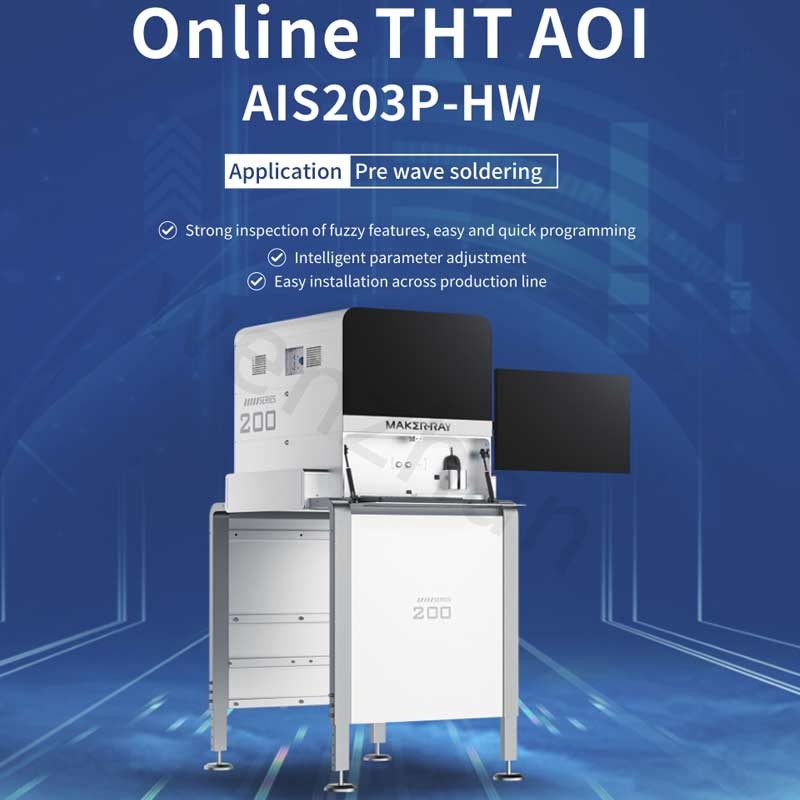 Intelligent Online/Offline THT AOI AIS203B-HW AIS203P-HW AI Data Analysis AOI MACHINE For Support Mixed PCB