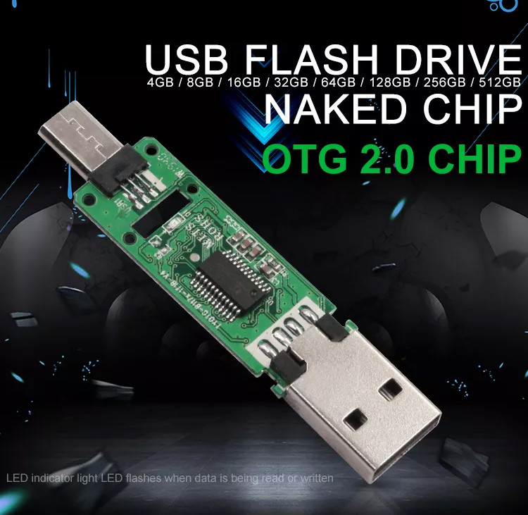 Flash Drive USB Type C Chip 256g 128G 64G 32G 16G 8G Pcba Chip 2.0 3.0