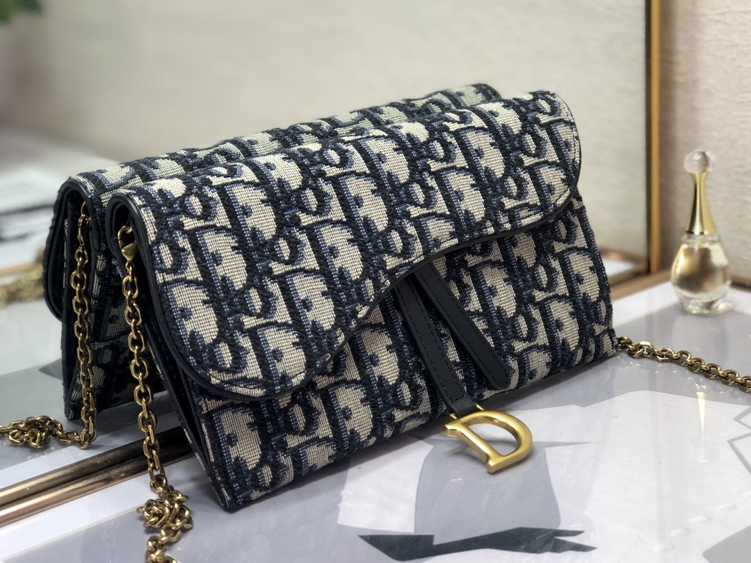OEM Branded Saddle Long Dior Oblique Jacquard Pouch Wallet