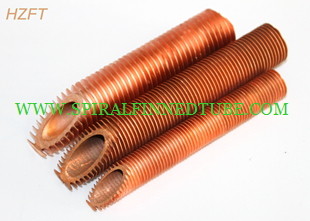 Heat Transferring Copper Extruded Spiral Finned Tube For Oil Cooler