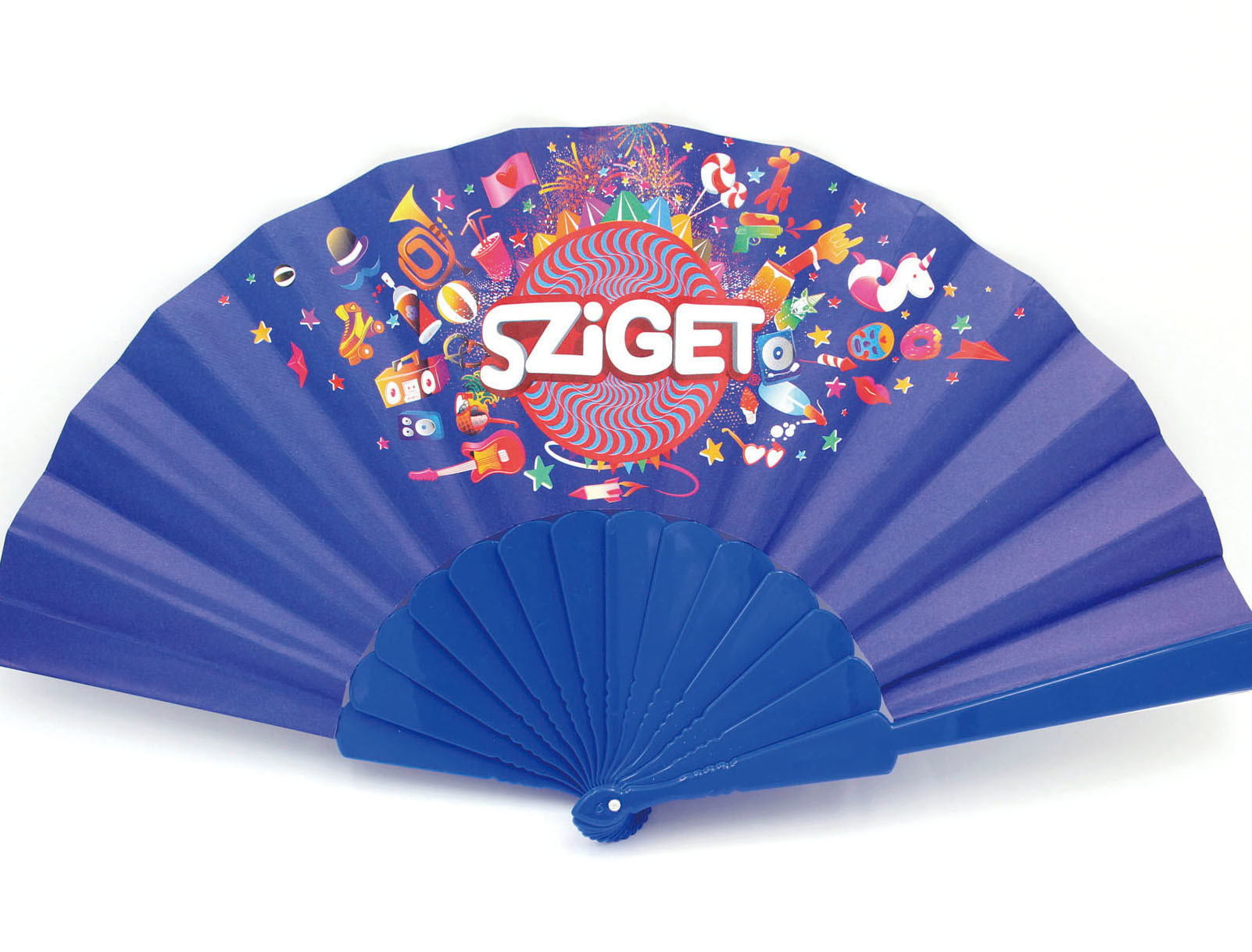 Folding plastic fan advertising fan 21cm PP&frabic Gift, logo can be customized