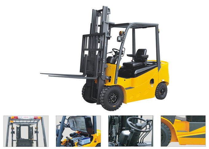 1.5 Ton Small Electric Forklift , 4 Wheel Drive Forklift CE Certification