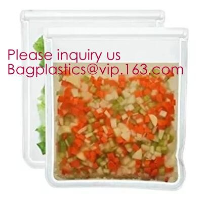 PEVA Reusable Food Storage Bag Airtight Zip Seal Bags Keep Your Food Fresh Re-zips are made out of food safe, fresh lock