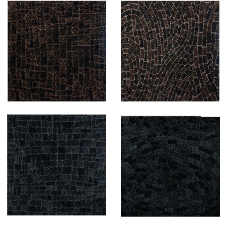 Colorful Nylon Polyester Carpet , 100 Solution Dyed Carpet 6 Color