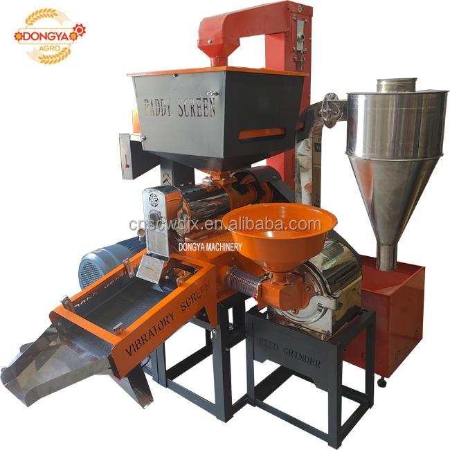 DongYa Agro Stainless Steel Combined Commercial Rice Mill Machine 650KG Per Hour