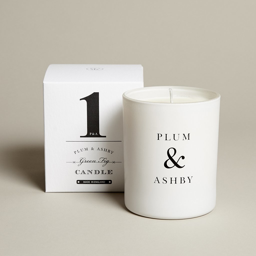4pk 100% soy wax scented & printed white glass candle packed into gift box