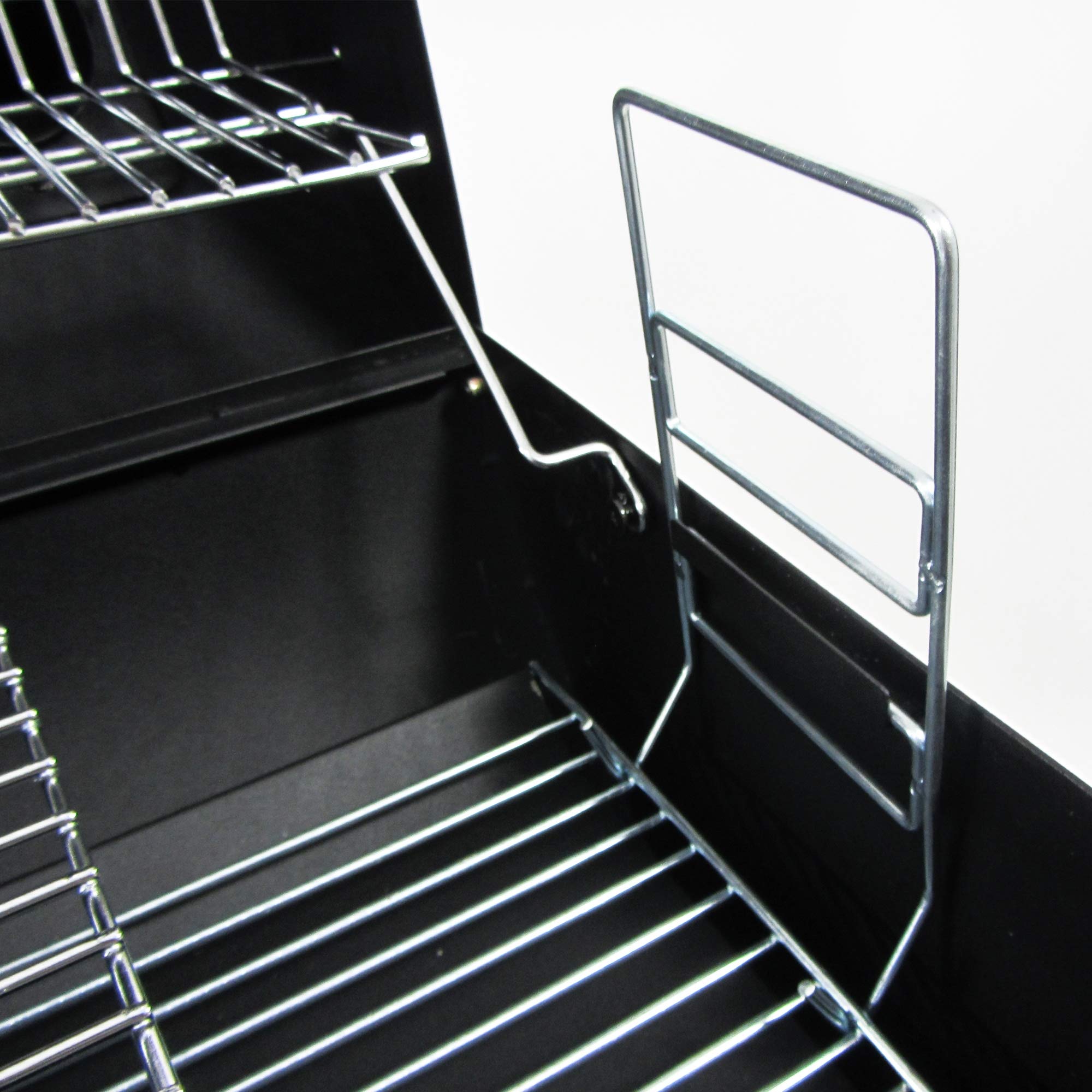 Surface High Temp. Powder Coated Two Chambers Offset Smokers Trolly BBQ with Chimney