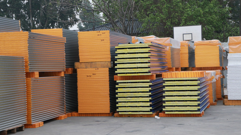 Fireproof Wall Roof 200mm Glass Wool Sandwich Panel