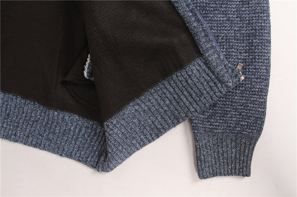 Stockpapa Male Casual zip up turtleneck sweater