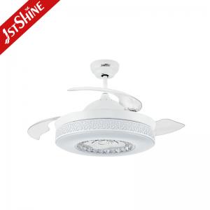 China Retractable 42 Inch Bladeless LED Ceiling Fan Indoor Remote Control on sale