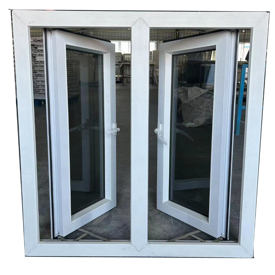 PVC House Glass casement windows design hurricane impact windows