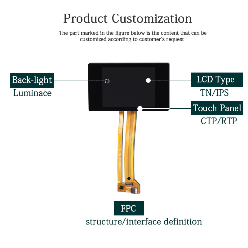 350cd/m2 Mcu Lcd Touch Screen Module 240*320 IPS CTP I2C Tft Touch Screen