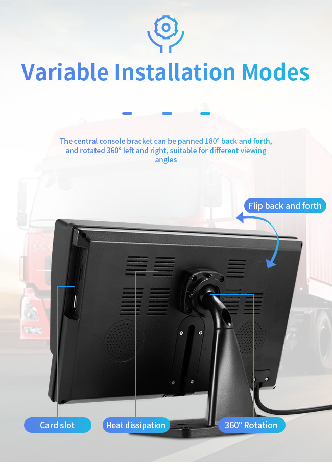 10 Inch Car DVR Camera 4 Way Truck Traffic Reversing Video Fixed Speed Measurement