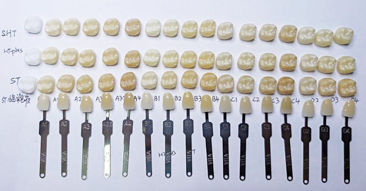 B1 B2 Colours SHT Zirconia Multilayer Block For Veneers Teeth