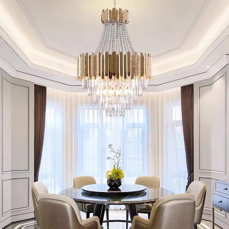 Hight Quality Large European Gold Traditional Crystal Chandelier For Hotel Project