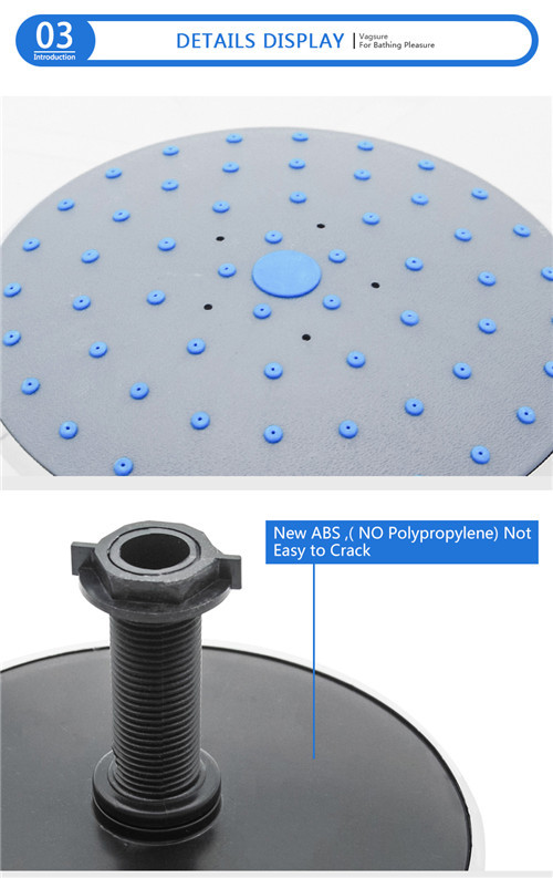 Grey Color Overhead Rainfall Shower Head For Shower Cabin / Steam Shower Room