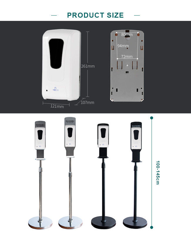 ABS Plastic Hands Free Floor Stand Touchless Sanitiser Dispenser