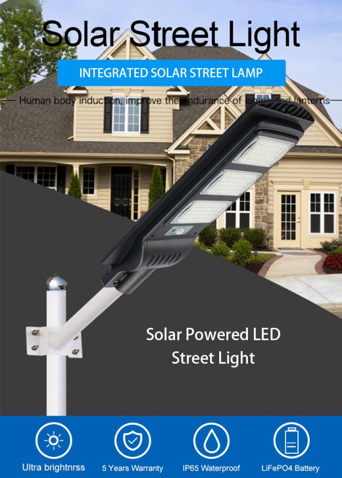 DC 6V Integrated Solar Street Light 90w 15300lumens smd beads 5V/12W solar panel 13years service life 0
