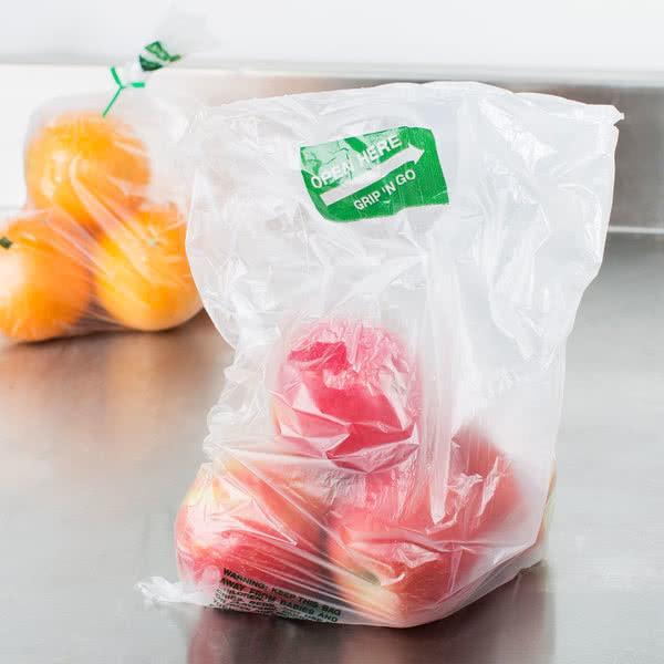 Quality Recyclable Hdpe Produce Bags 10" X 15" Side Print Environmental Friendly for sale