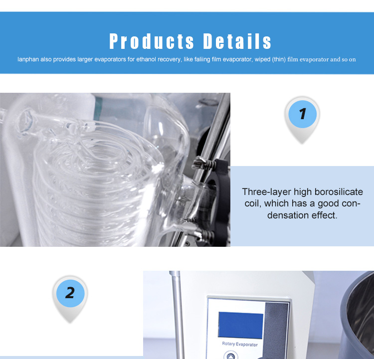 PID temperature control LCD control 5l Rotary Evaporator