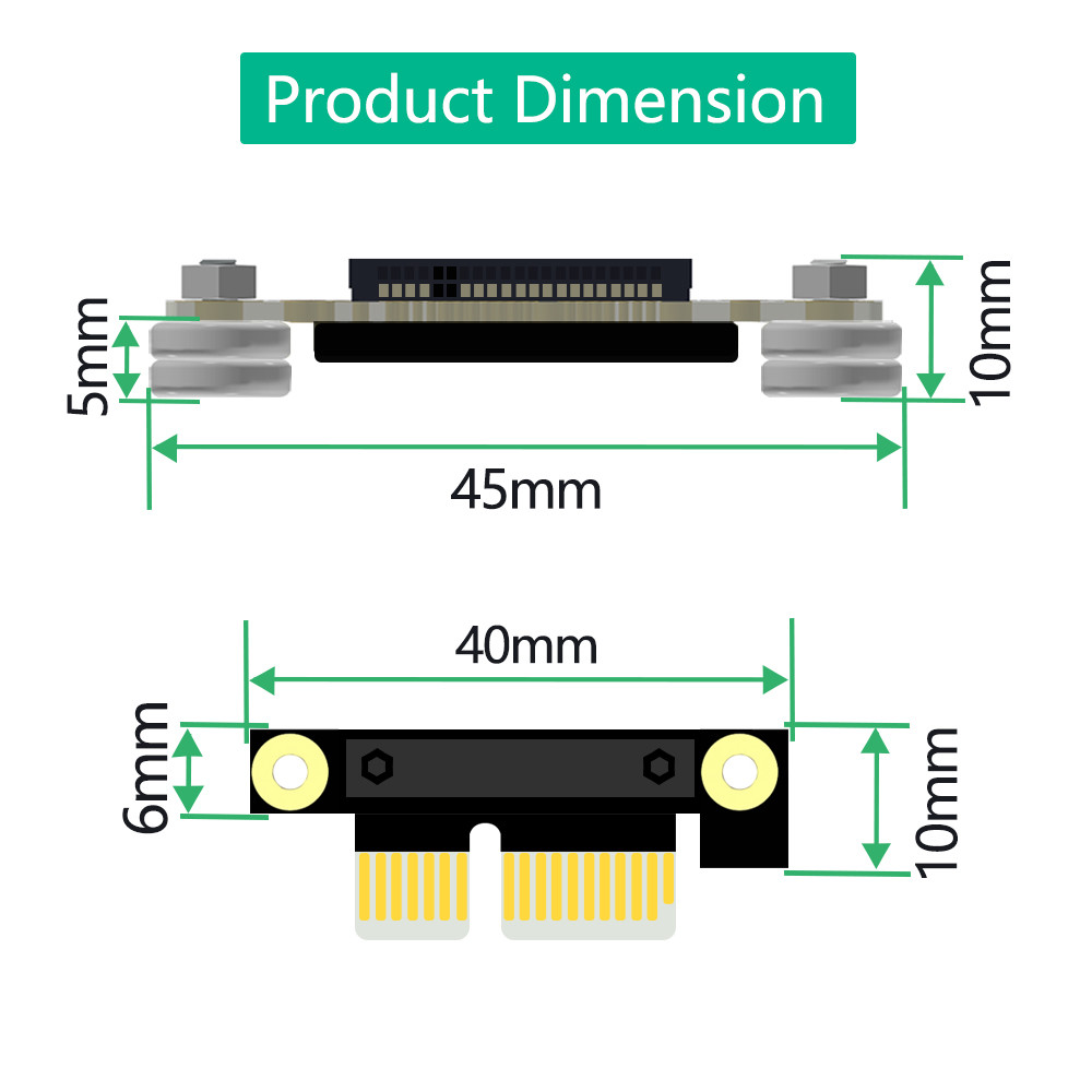 New Version M.2 NGFF NVME M-Key SSD To PCI- E 4X Extension Cable Adapter