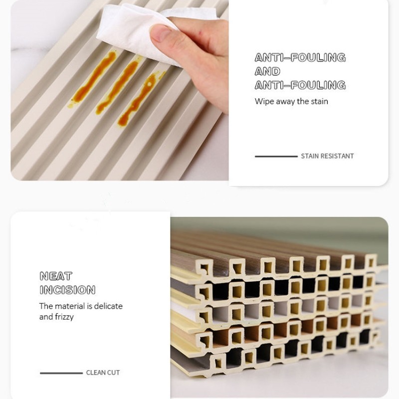 Waterproof Wood Plastic Composite Wpc Boards Interior Fluted Wall Panel