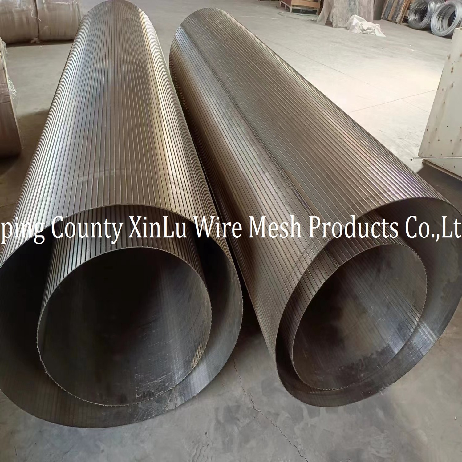 WEDGE WIRE WRAPPED CONTINUOUS SLOT ROTARY DRUM SCREEN MESH FROM XINLU METAL WIRE MESH