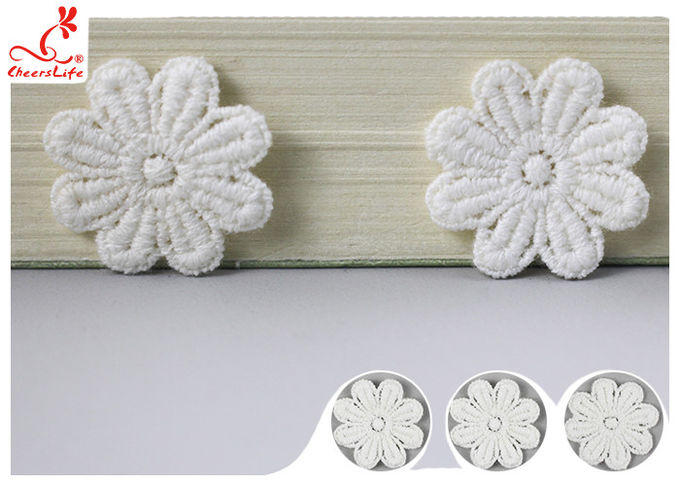 Original Cotton Small Flower Lace Collar Applique With DTM Dyeing