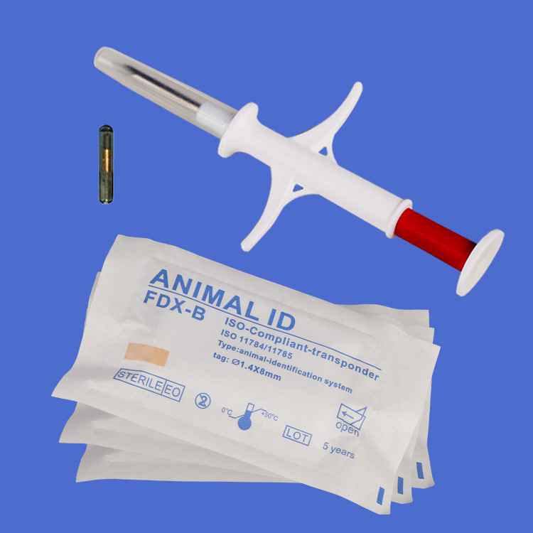 Implantable Microchip Tag EO Sterilized Universal 15 Digit Number Animal Chip Number
