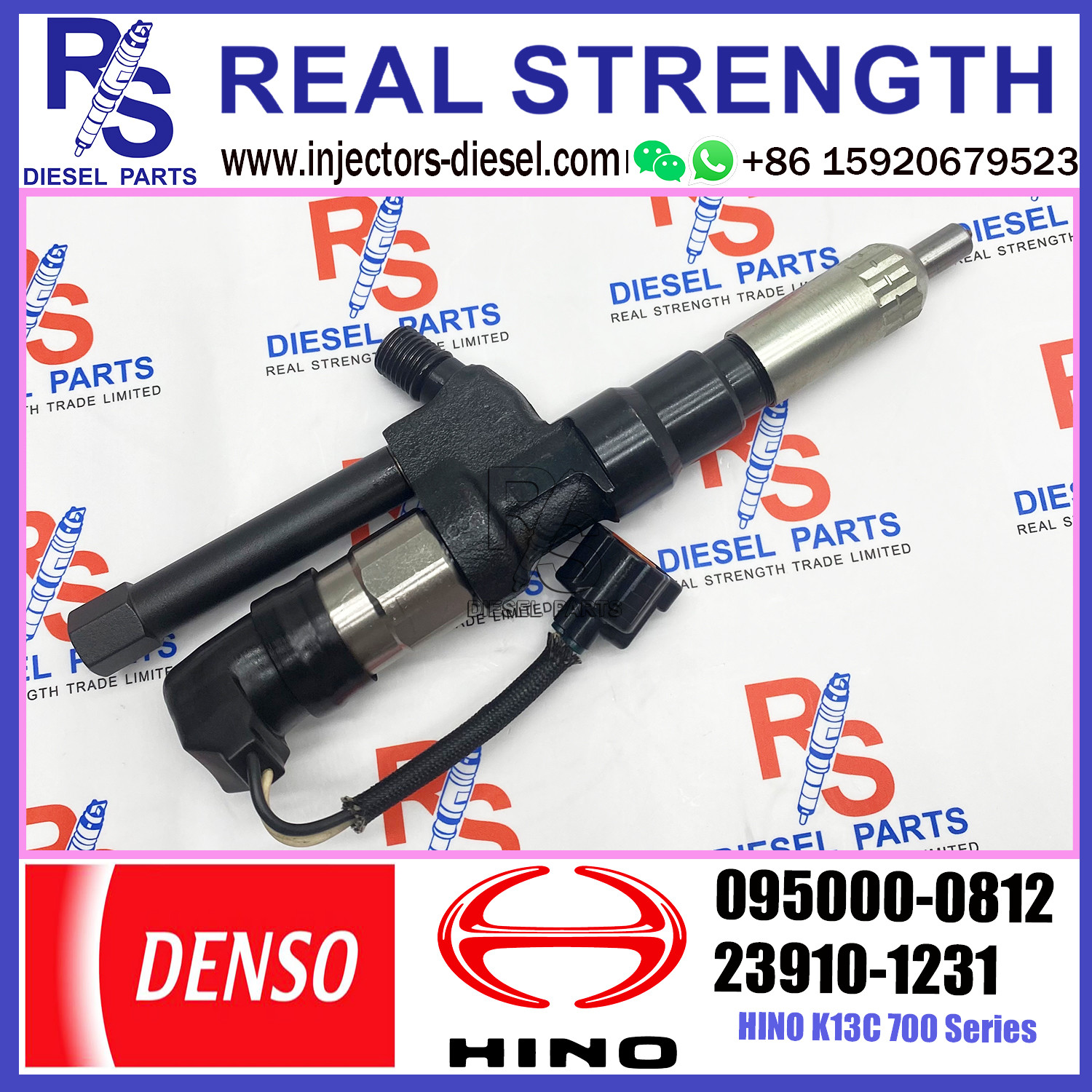 Common Rail Fuel Injector 095000-0810 095000-0812 For HINO K13C 700 Series 23910-1231 23910-1231C