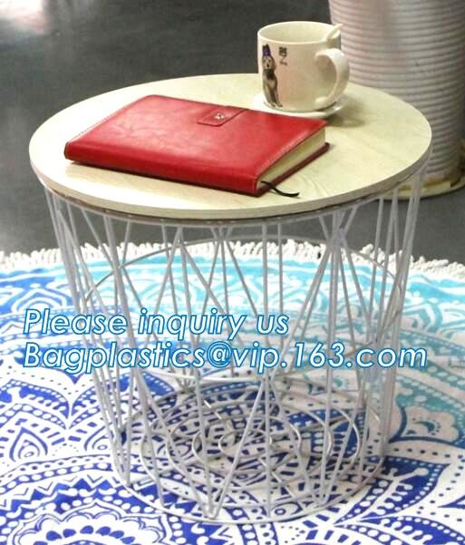 metal wire storage basket with tray in whole sale lowest MOQ sale even just buy 1 set, Kitchen storage Rose gold wire me