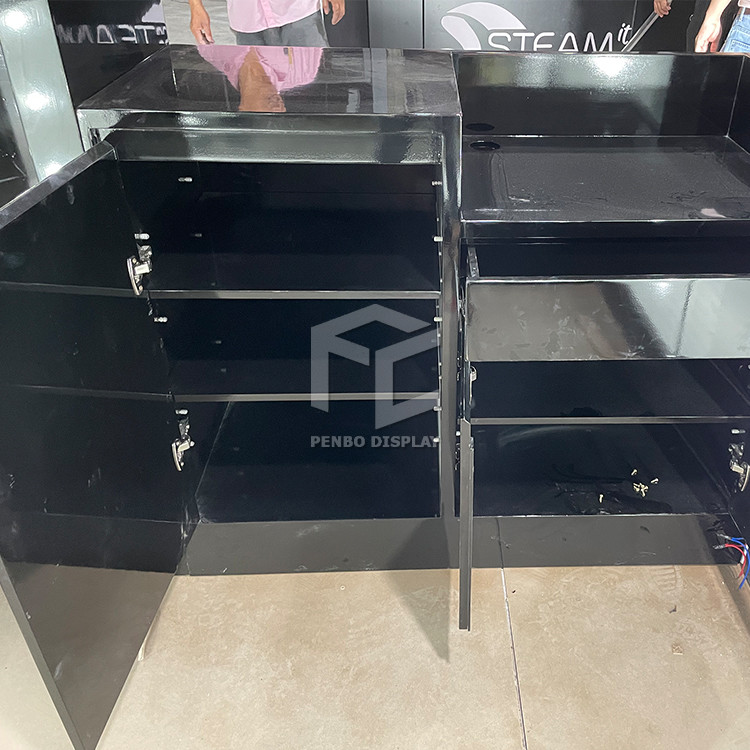 Tempered Glass 10mm Thick Cell Phone Retail Display Case 6pcs Insert Spotlight