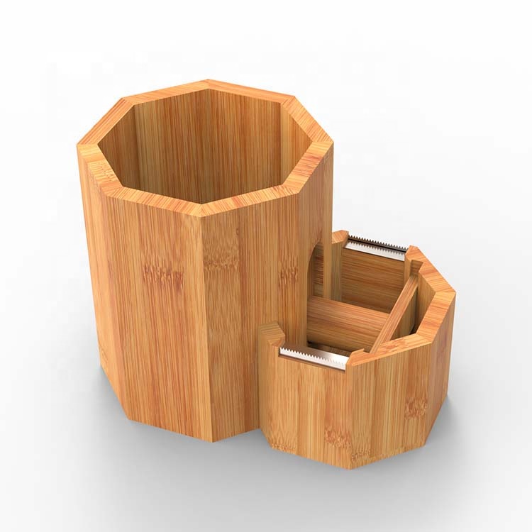 Organize Your Office Desk with this Multifunctional Bamboo Stylus Holder 11.4*7.8*9cm