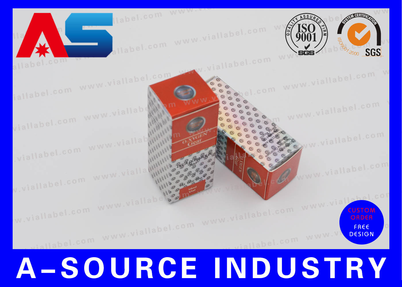 10ML Medicine Packing Paper Box Design 10ml Vial Boxes Laser Hologram Printed Free Shipping