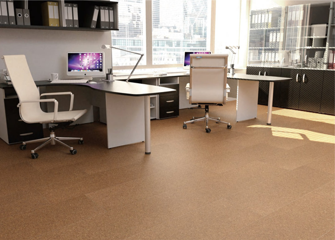 Custom Wood Floor Solution 4mm 5mm Portugal Cork Flooring Tiles with Onsite Training