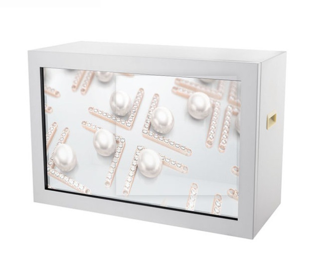 Thin Publish Brightness Network Transparent Lcd Showcase Advertising Display