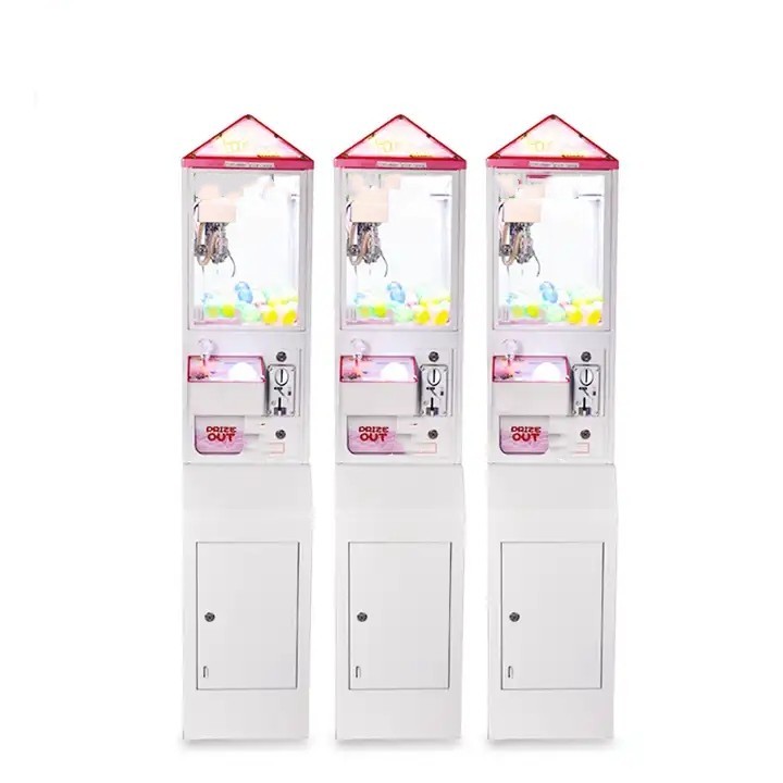 Amusement Game Center Mini Claw Machine with Bill Acceptor and Metal Acrylic Plastic