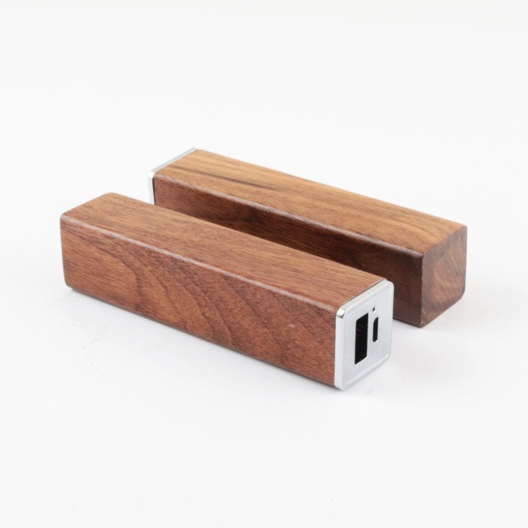 High Level Full Battery Wooden Power Bank 2400mah 3000mah 18650 Li Ion