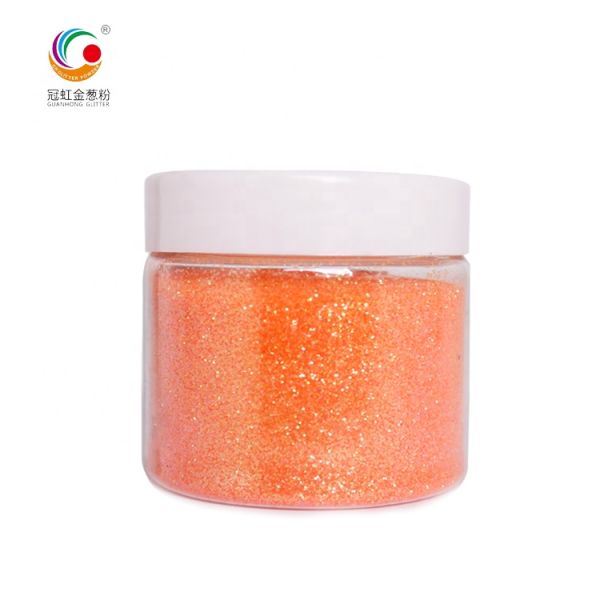 GH5220 Orange Rainbow Extra Fine Bulk PET Hexagonal Glitter Powder Christmas Decoration Supplies for Nail Art Makeup Sale