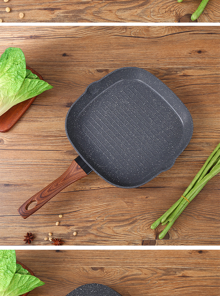 Various Models Kitchen Cookware Maifan Stone Aluminium Ollas Cooking Pot Sets With Thick Wooden Handle