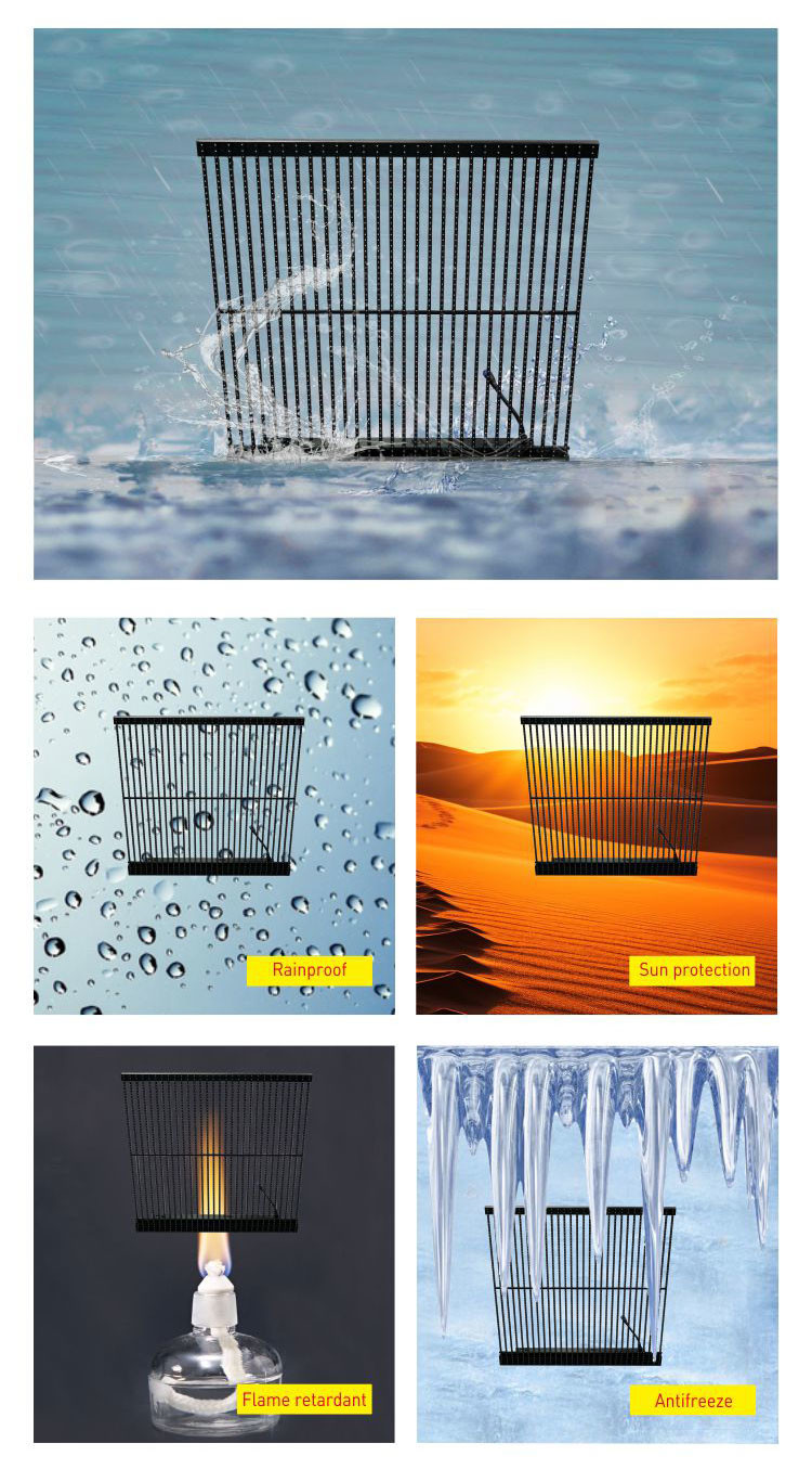 LED Grille Screen Huge Curtain Frameless SMD2020 For Window Advertising